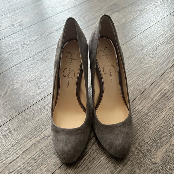 Jessica Simpson Belemo Block Heel gray shoes Sz 8.5M - Picture 7 of 10